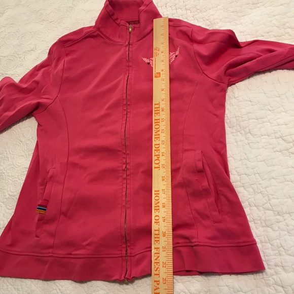 Ford “Warriors in Pink” rose pink zip up sweatshirt jacket / printed design (M) - Picture 10 of 16
